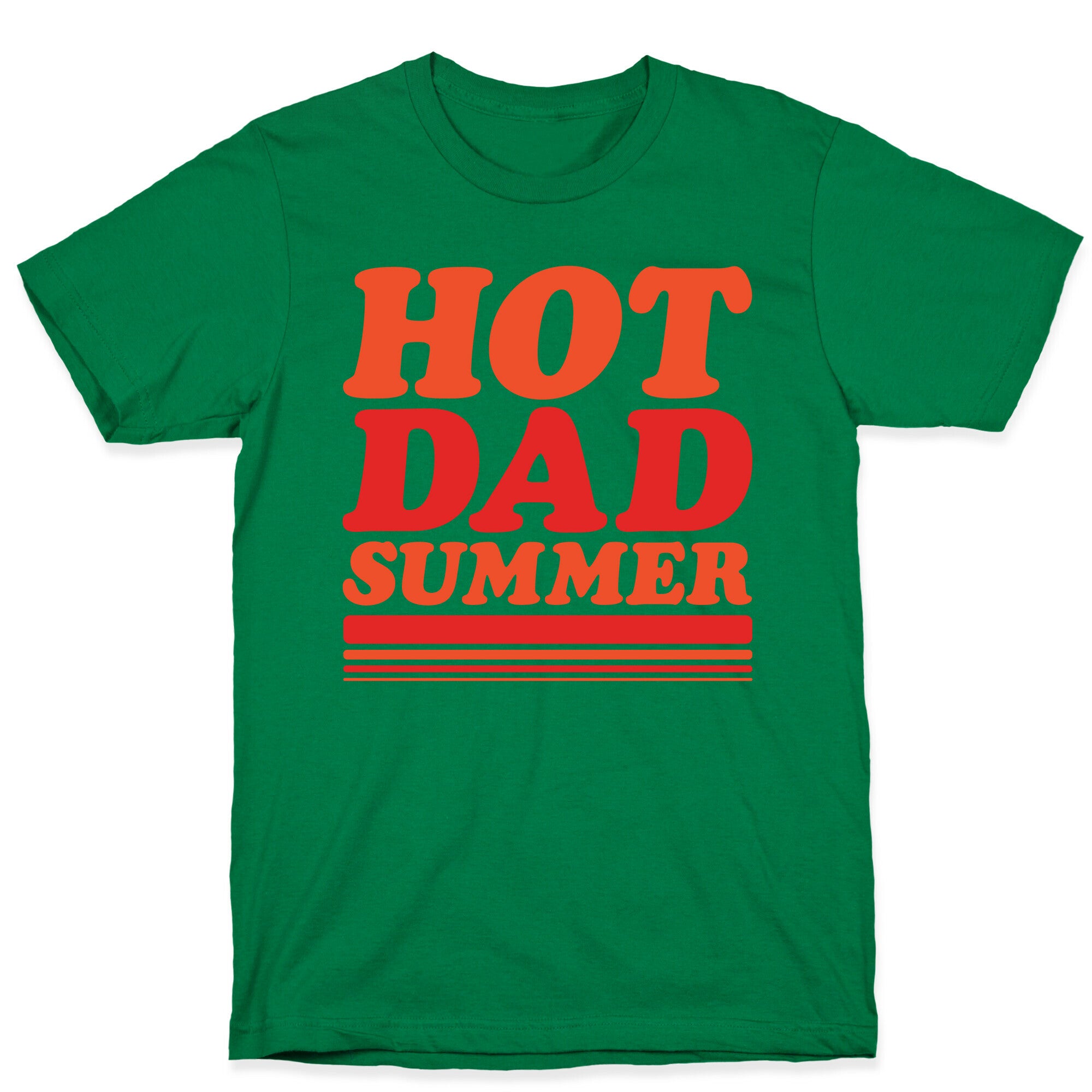 Hot Dad Summer Parody White Print T-Shirt